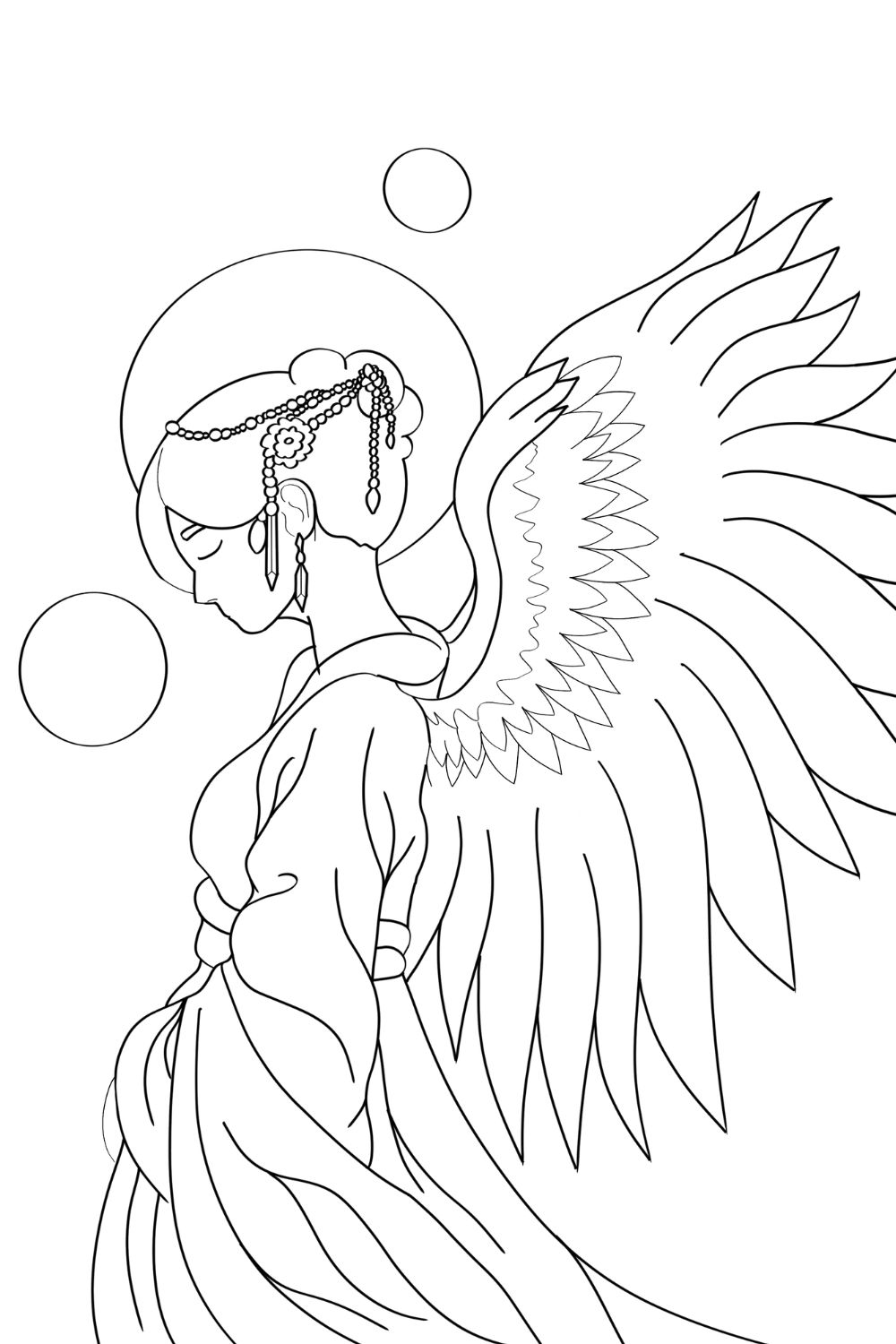 Image d'un des lineart Odara pour illustrer une catégorie "mes coloriages"
