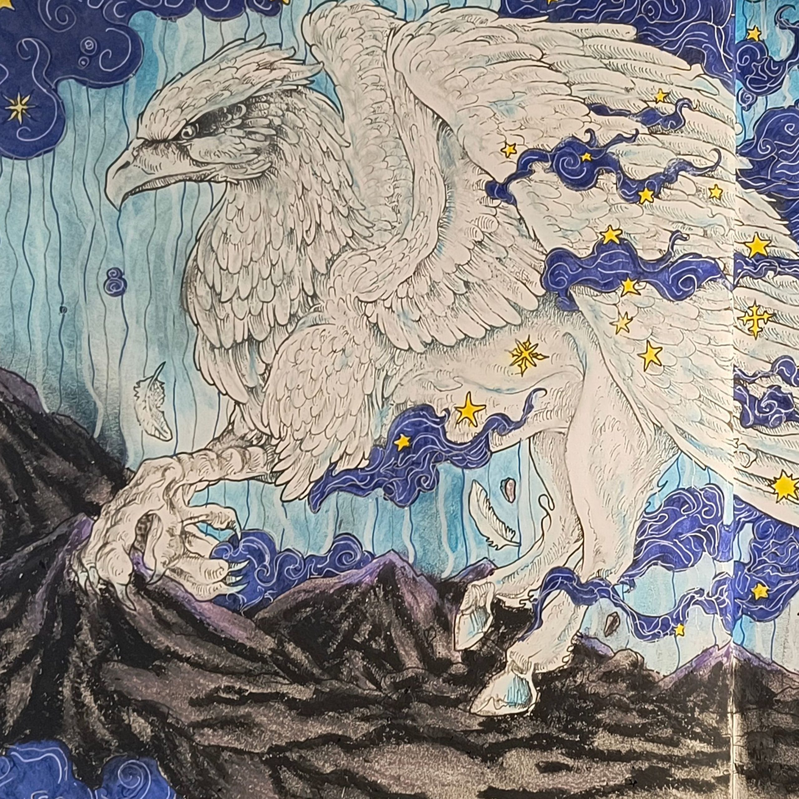 Coloriage sur le livre de Kerby Rosanes : Colormorphia
