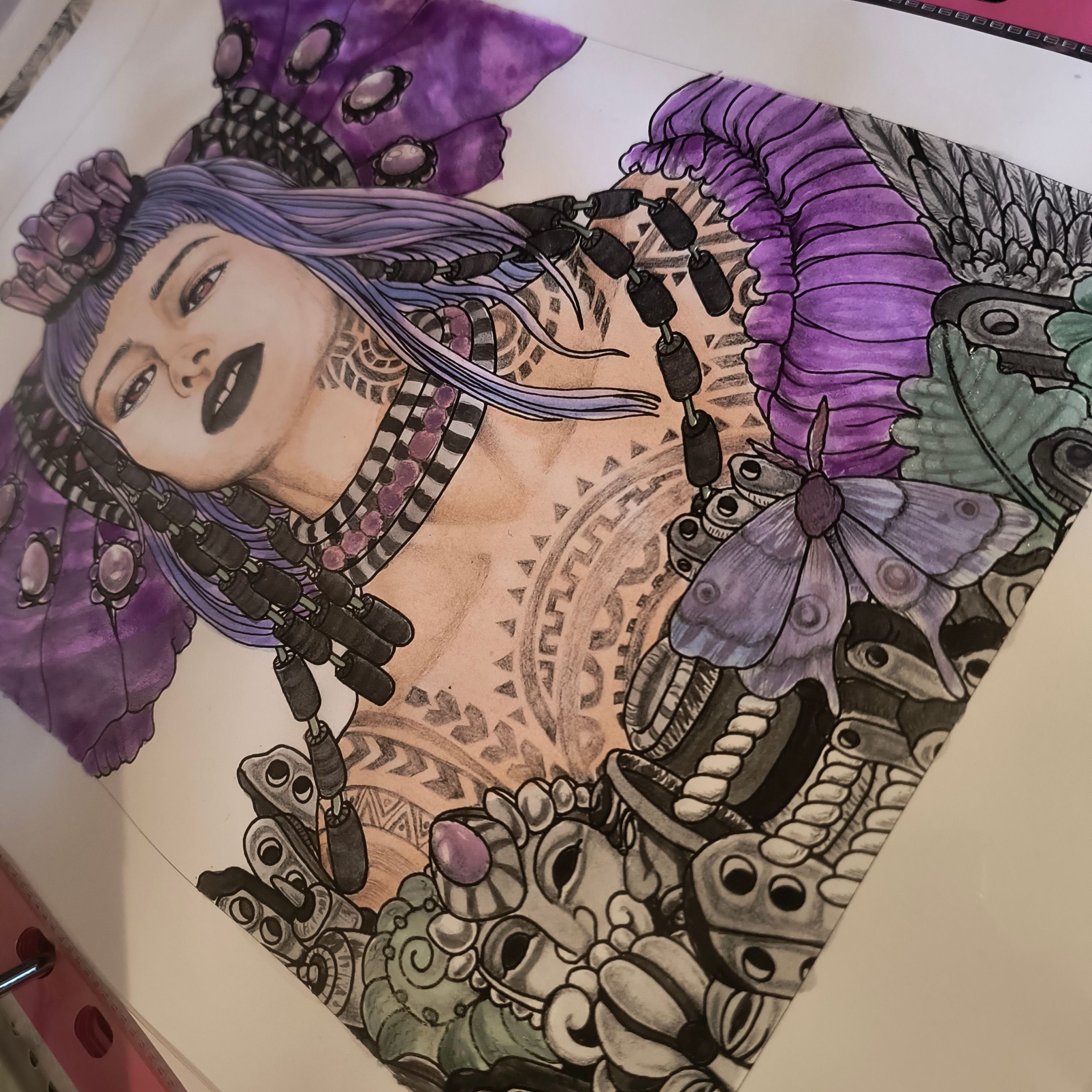 Mise en couleur d'un coloriage de Mardel Rubio