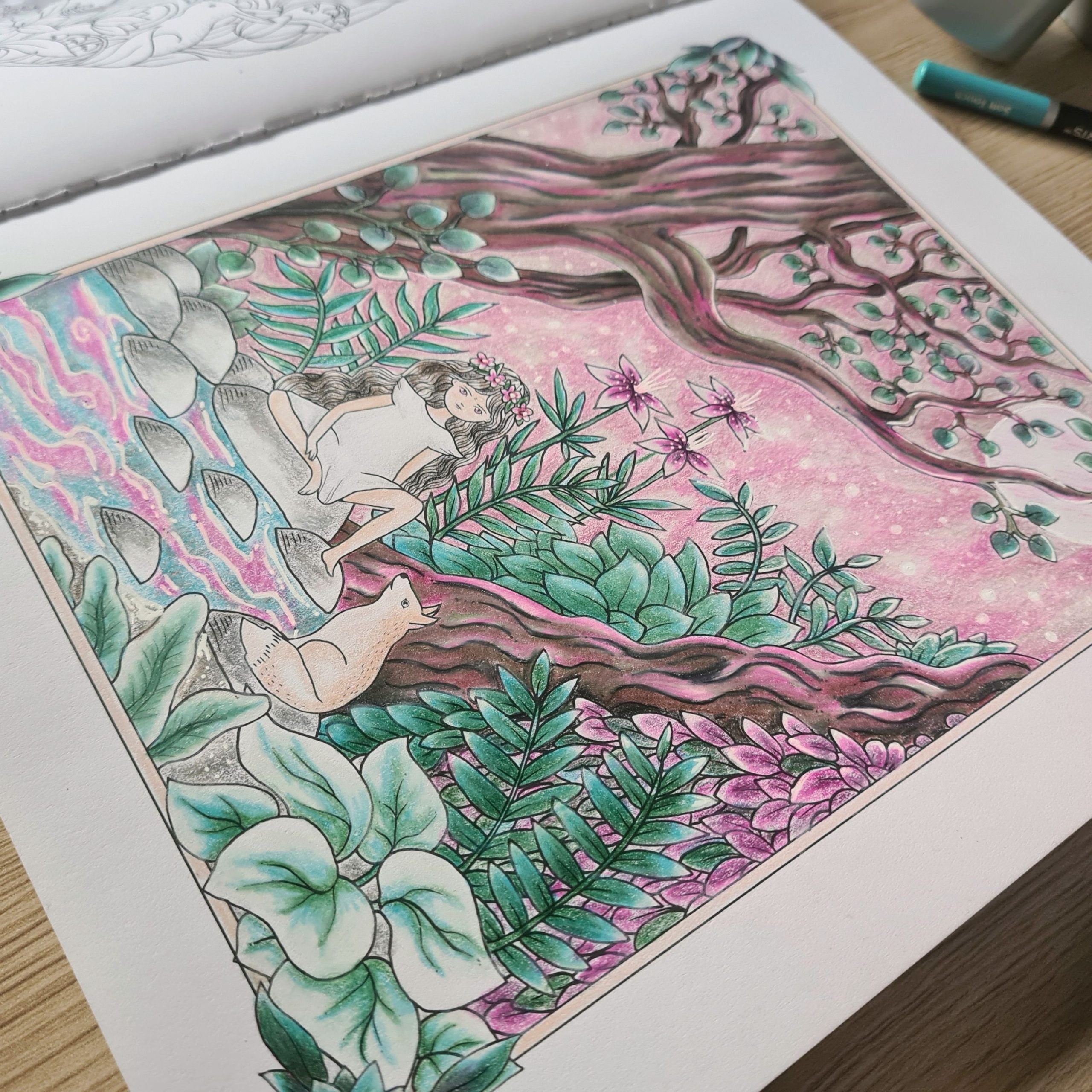 coloriage luna maria trolle foret imaginaire odara galerie Castle art, caran d'ache luminance, kalour